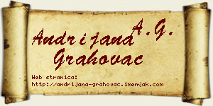 Andrijana Grahovac vizit kartica